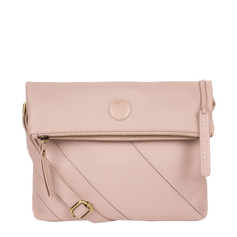 'Korin' Blush Pink Leather Cross Body Bag