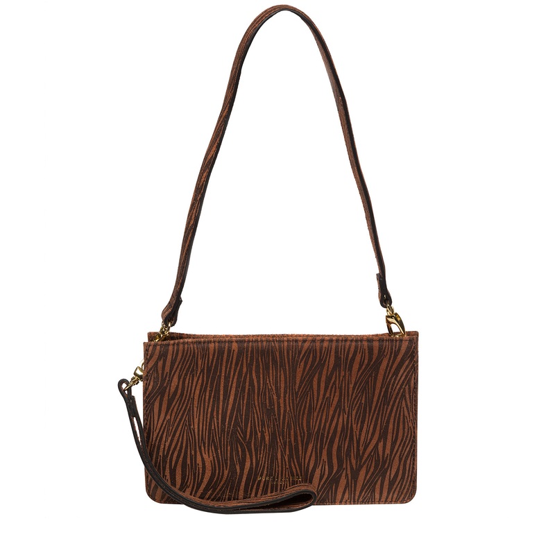 'Layla' Animal Print Nappa Leather Clutch Phone Bag