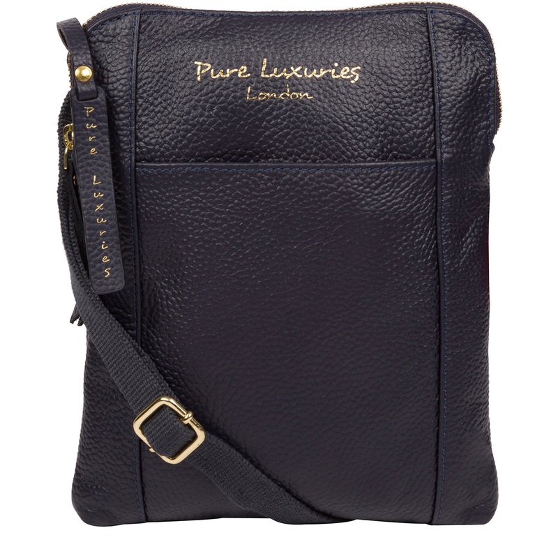 'Maisie' Ink Leather Cross Body Bag