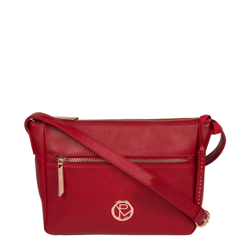 'Matisse' Cherry Leather Cross Body Bag