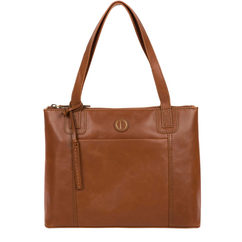 'Newark' Vintage Dark Tan Leather Handbag