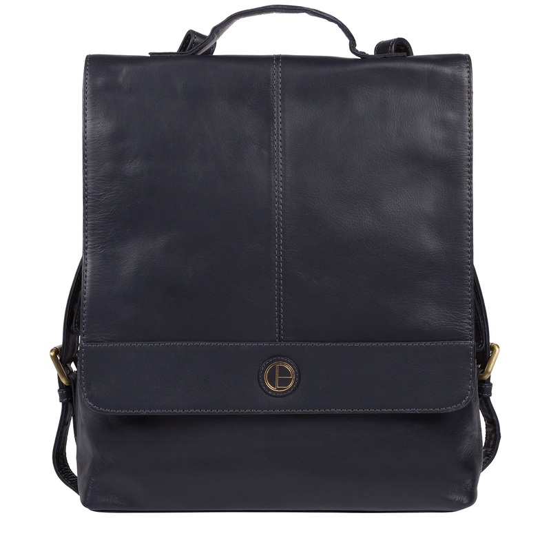 'Pembroke' Navy Leather Backpack
