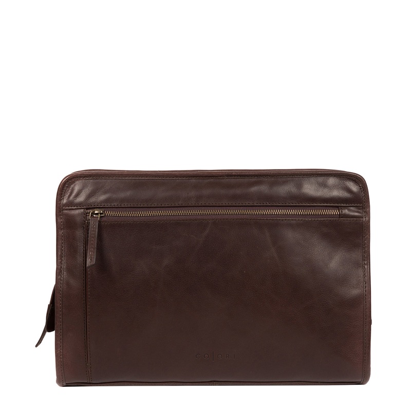 'Pirlo' Italian-Inspired Espresso Leather Document Case