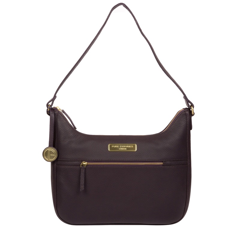 'Ryde' Plum Leather Shoulder Bag
