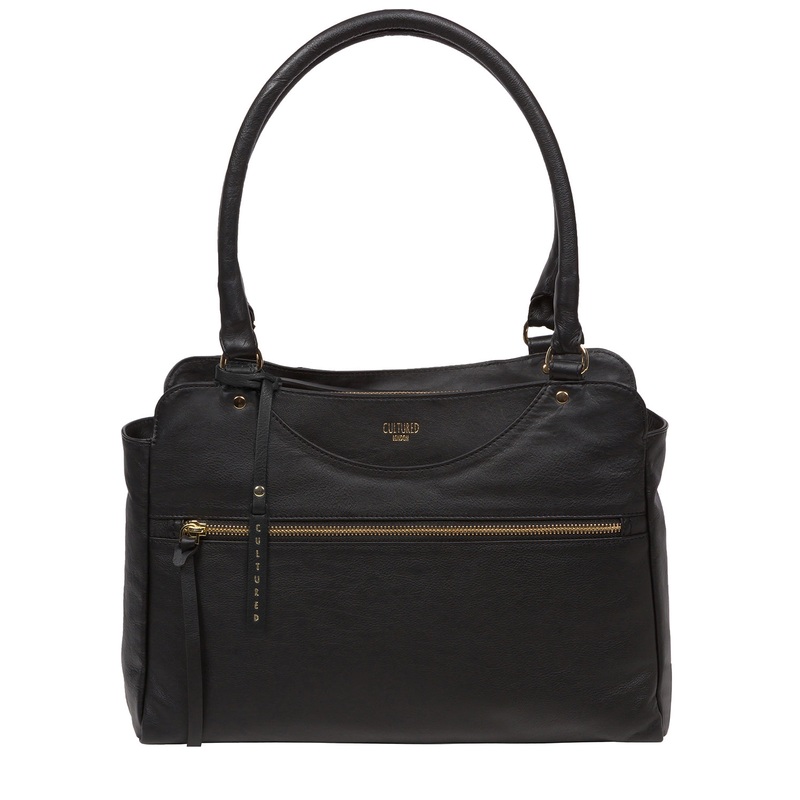 'Shadwell' Black Leather Handbag