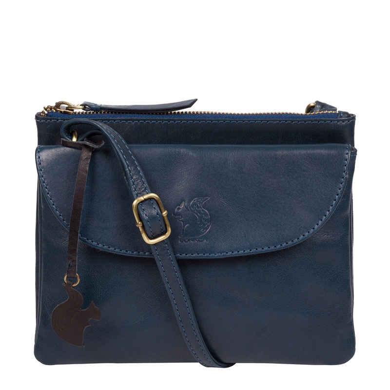 'Tillie' Snorkel Blue Leather Cross Body Bag
