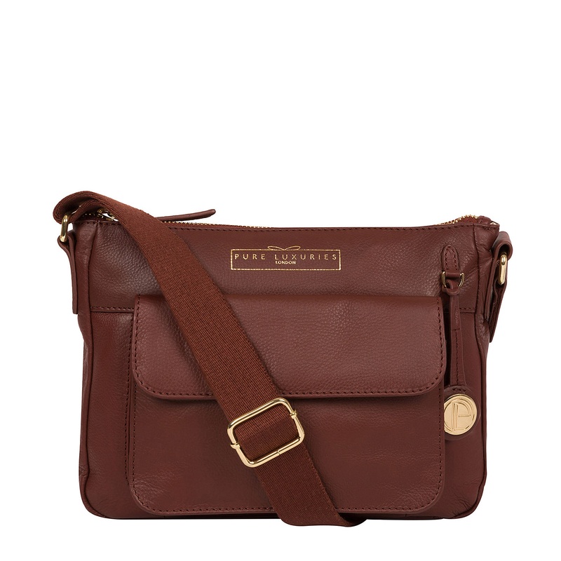 'Tindall' Chestnut Leather Shoulder Bag