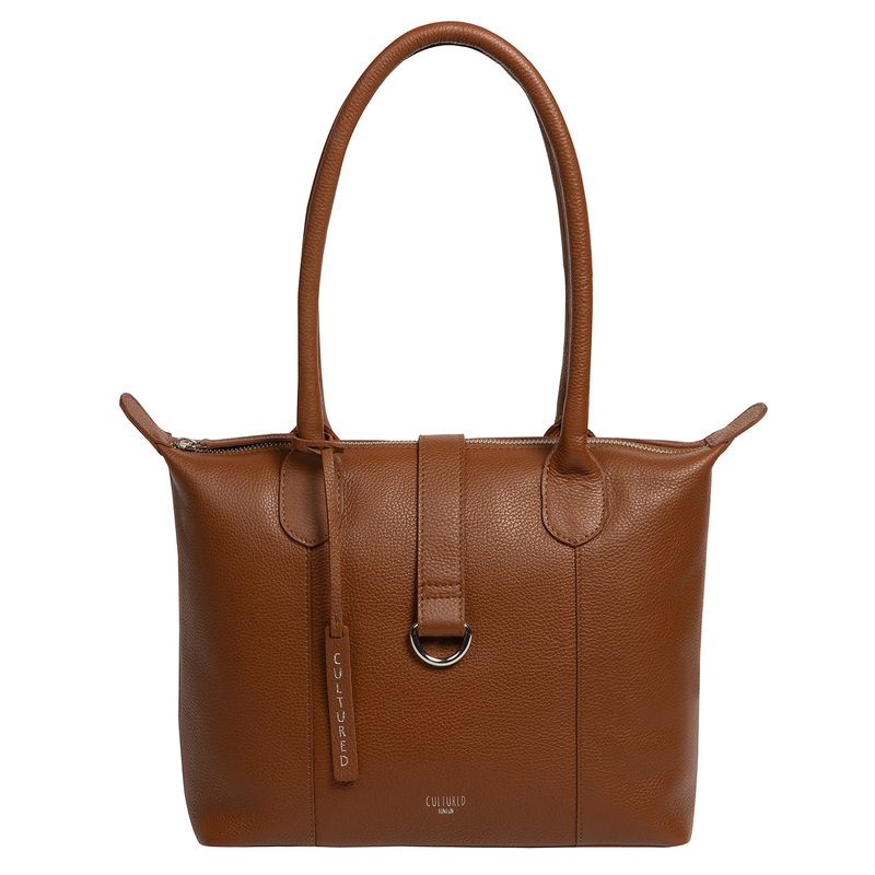 'Uma' Tan Leather Tote Bag