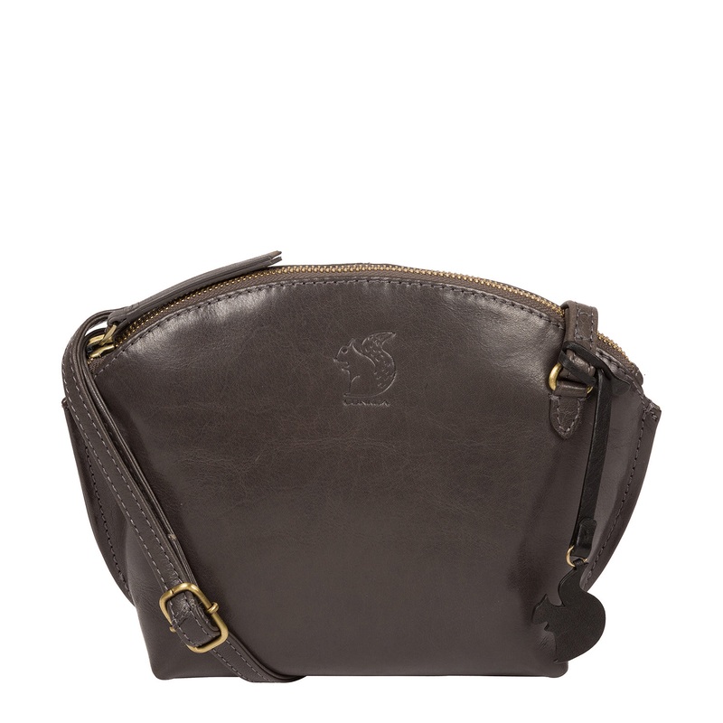 'Wym' Slate Leather Cross Body Bag