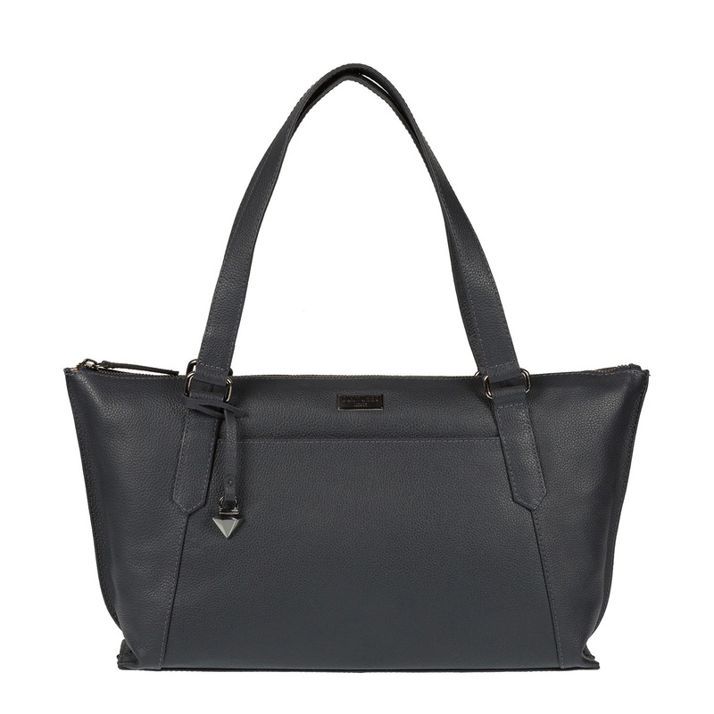 'Alma' Navy Leather Bag