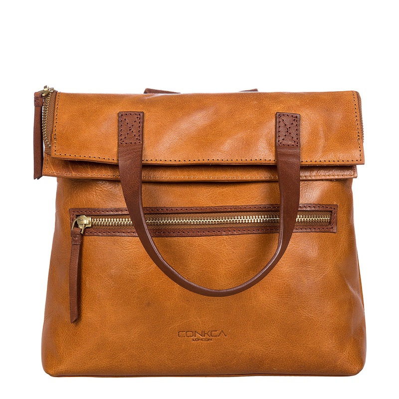 'Anoushka' Cognac & Conker Brown Leather Backpack