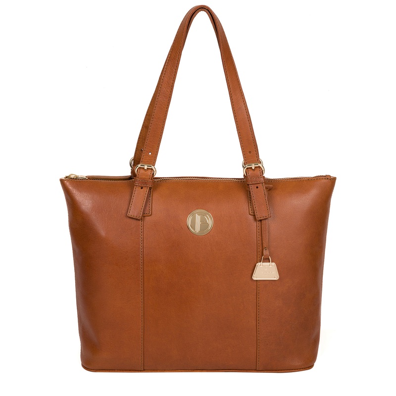 'Aster' Hazelnut Leather Tote Bag
