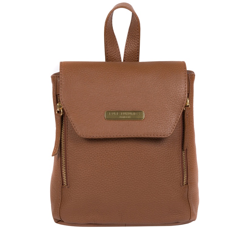 'Barnard' Tan Leather Backpack