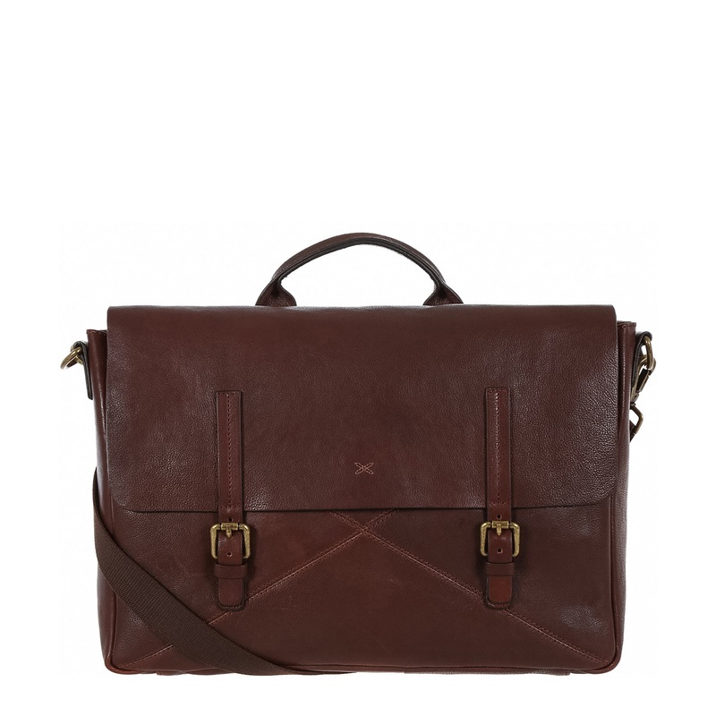 'Big Andrew' Espresso Leather Work Bag