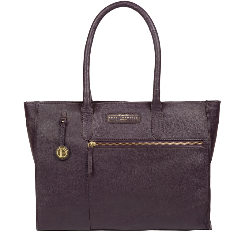 'Bloomsbury' Plum Leather Tote Bag