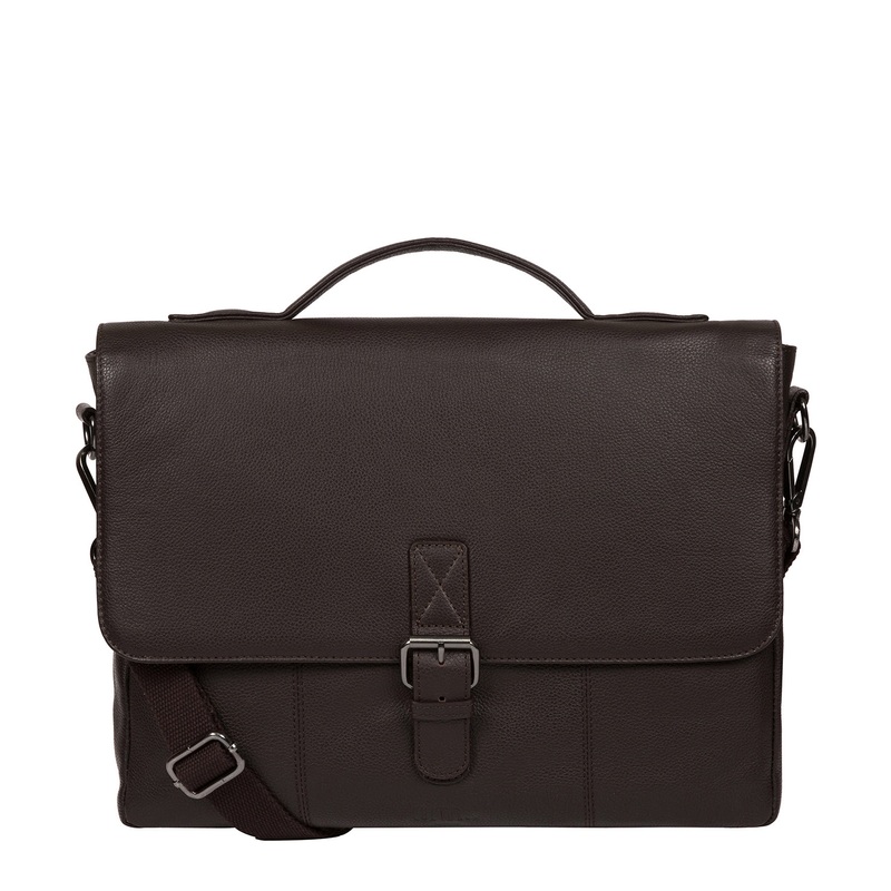 'Clarke' Brown Leather Workbag
