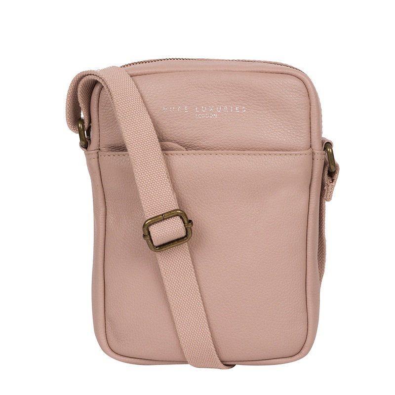 'Crew' Pink Leather Cross Body Bag