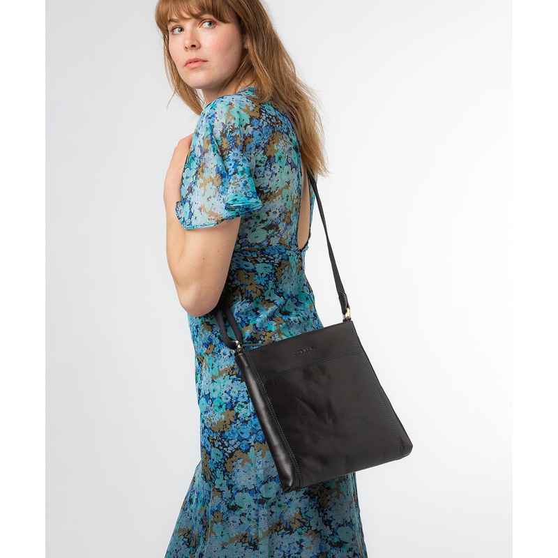 'Dink' Navy Leather Cross Body Bag