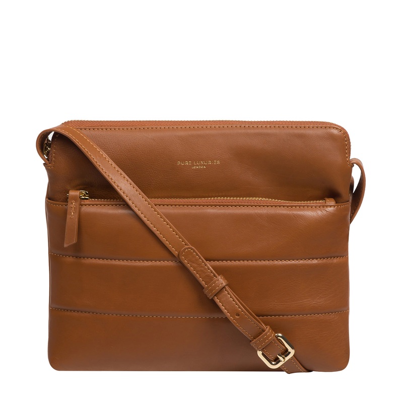 'Finola' Oak Nappa Leather Cross Body Bag
