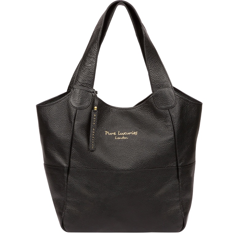 'Freer' Black Leather Tote Bag