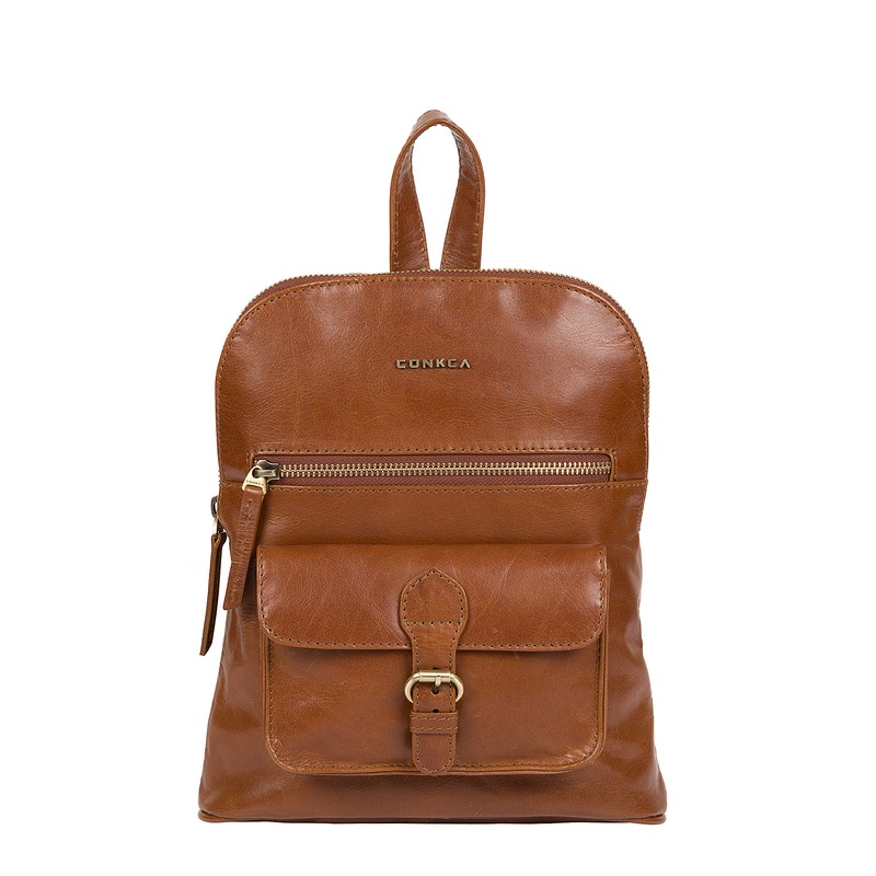 'Grove' Tan Leather Backpack
