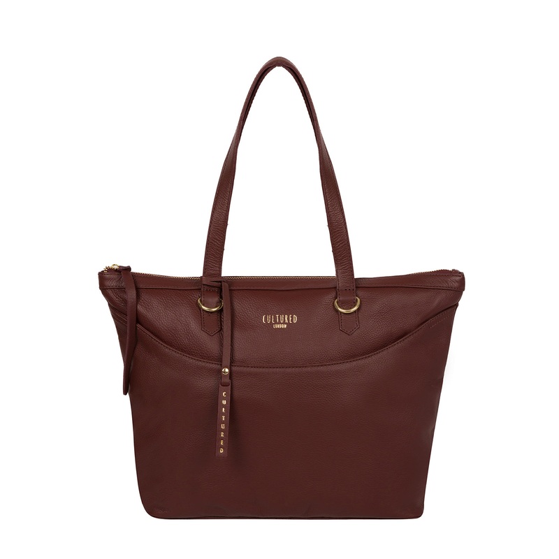 'Heston' Rich Chestnut Leather Tote Bag