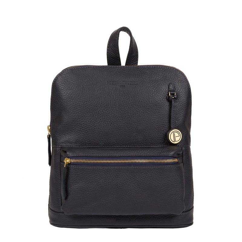 'Ingleby' Navy Leather Backpack