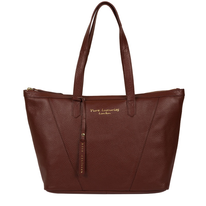 'Kelly' Cognac Leather Tote Bag