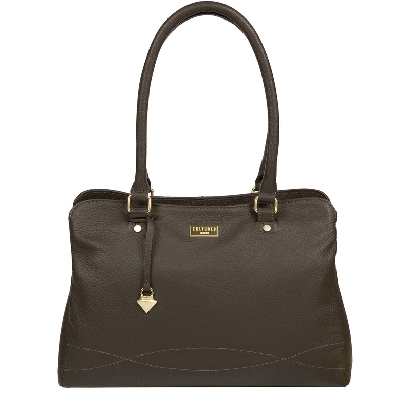 'Kiona' Olive Leather Handbag