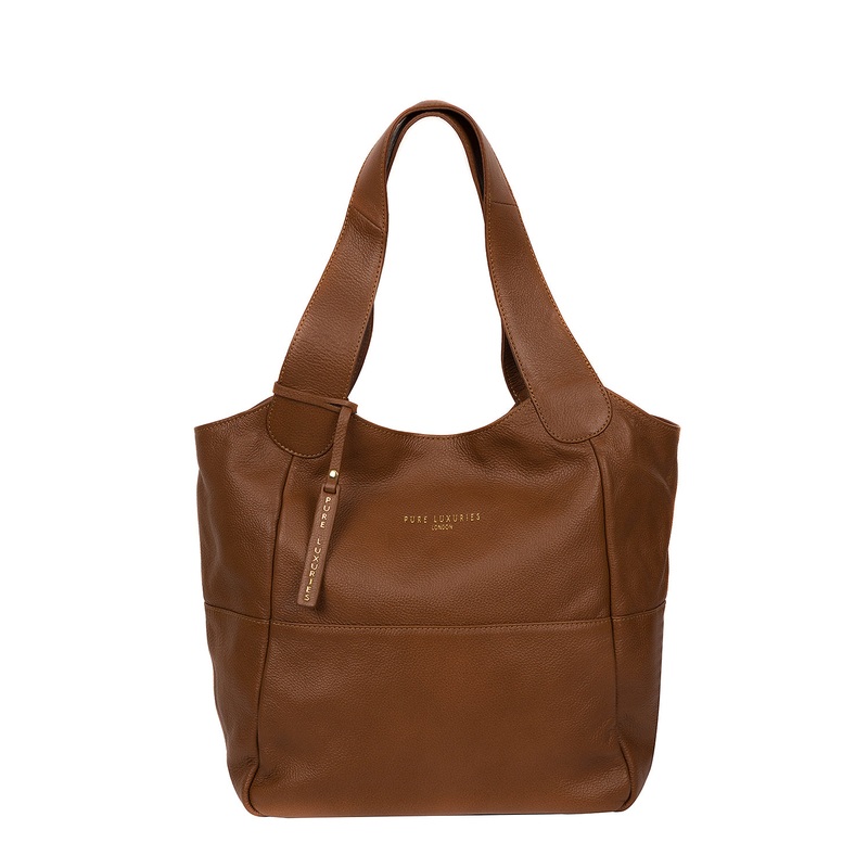 'Langdon' Saddle Tan Leather Tote Bag