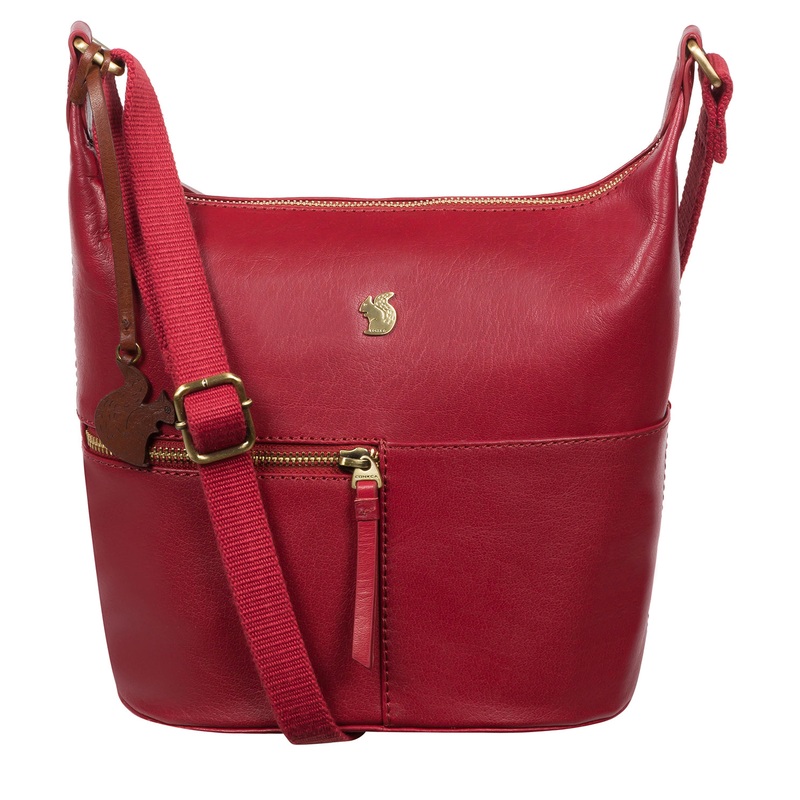 'Little Kristin' Chilli Pepper Leather Shoulder Bag