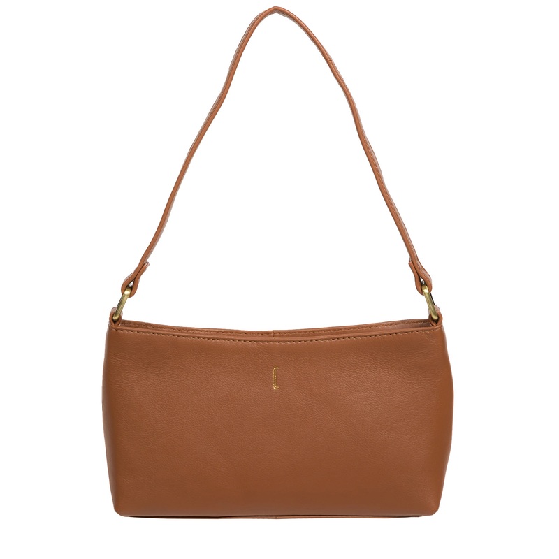 'Lucinda' Tan Leather Grab Bag