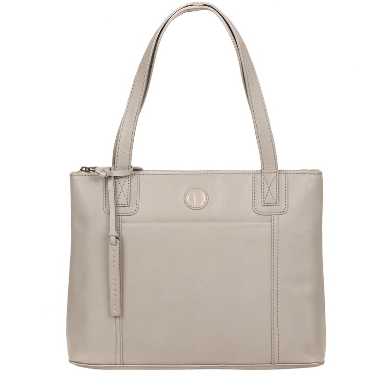 'Newark' Dove Grey Leather Handbag