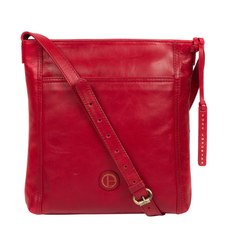 'Plumpton' Vintage Red Leather Cross Body Bag