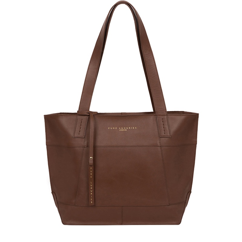 'Portslade' Ombr Chestnut Vegetable-Tanned Leather Tote Bag