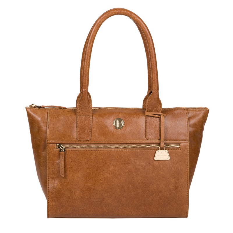 'Primrose' Saddle Tan Leather Tote Bag