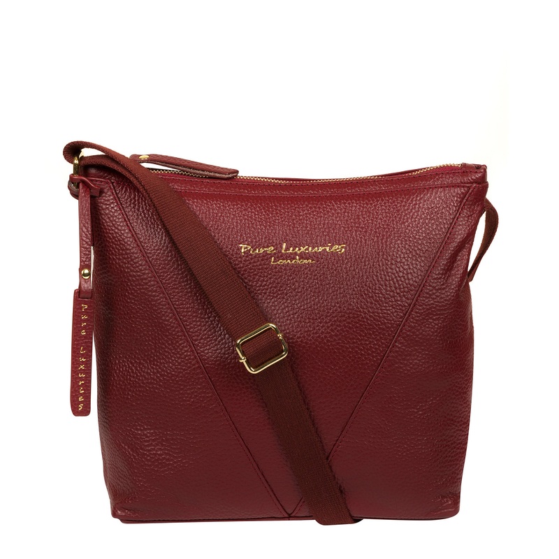 'Rena' Red Leather Cross Body Bag