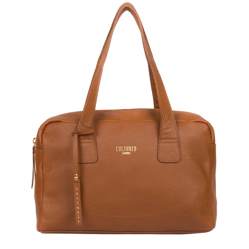 'Saldana' Tan Leather Handbag
