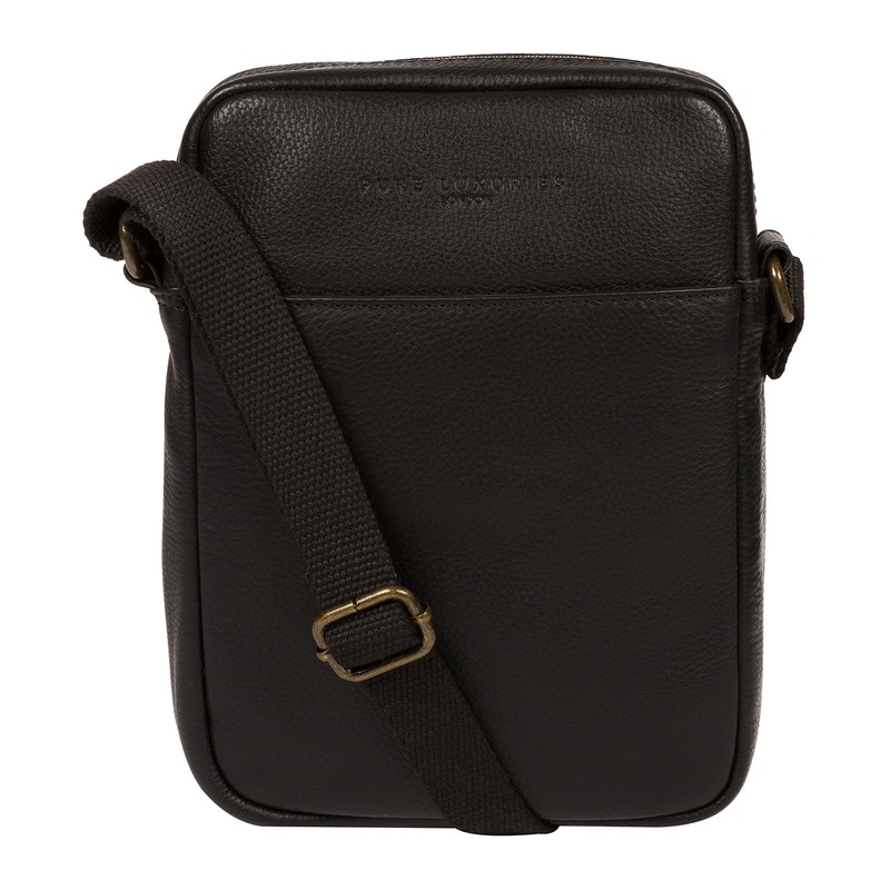 'Starboard' Black Leather Cross Body Bag