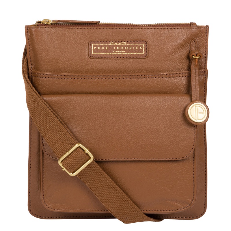 'Tenby' Tan Leather Cross Body Bag