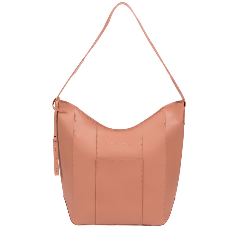 'Winchester' Misty Rose Vegetable-Tanned Leather Shoulder Bag