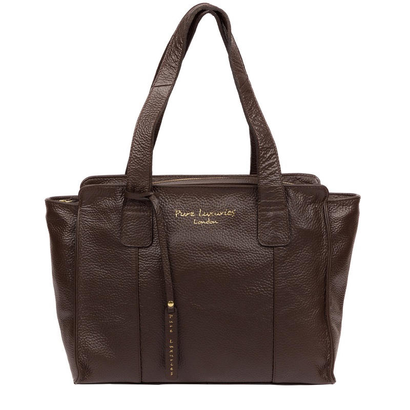 'Alexandra' Chocolate Leather Handbag