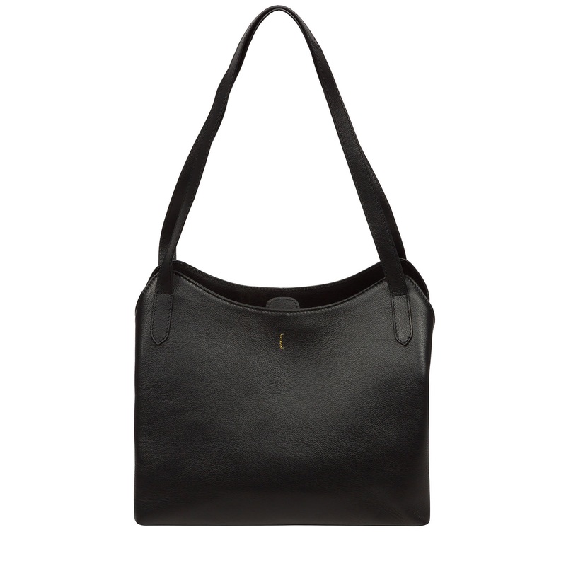 'Arabella' Black Leather Handbag