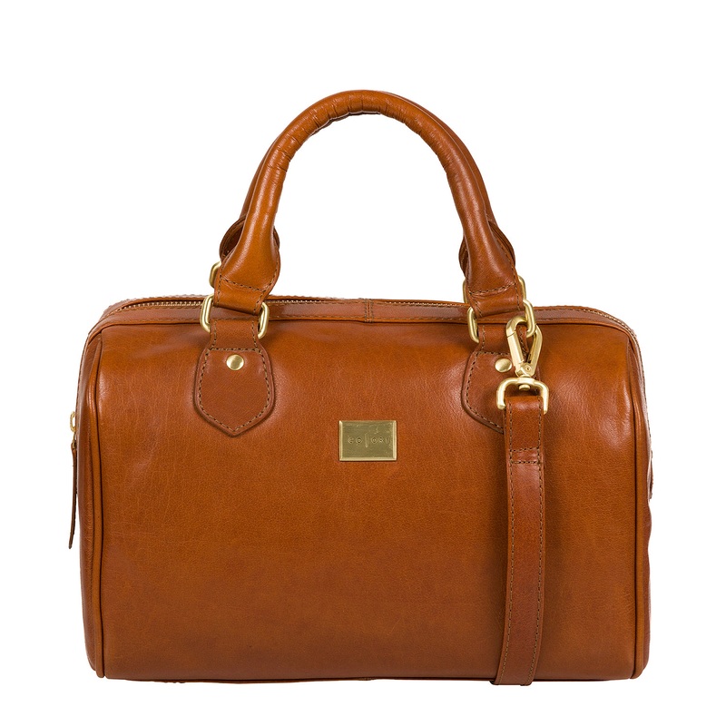 'Arona' Italian Tan Leather Handbag