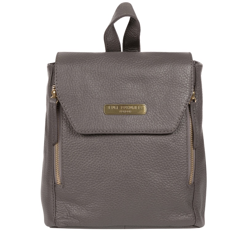 'Barnard' Grey Leather Backpack
