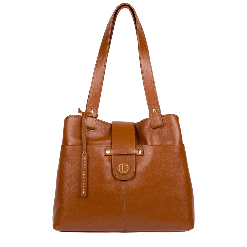 'Bickley' Vintage Dark Tan Leather Handbag