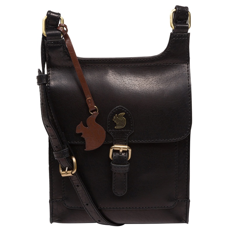 'Bryony' Black Leather Cross Body Bag