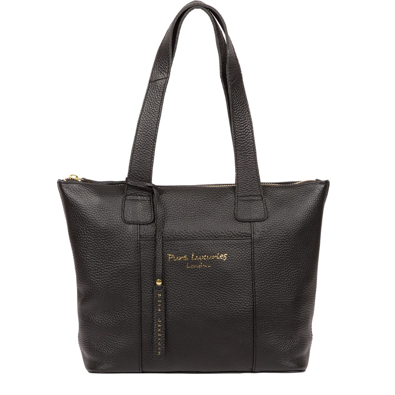 'Dem' Black Leather Handbag