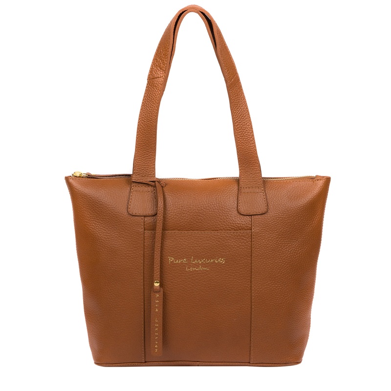 'Dem' Tan Leather Handbag