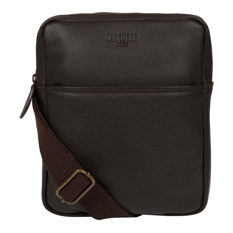 'Fargo' Brown Leather Cross Body Bag